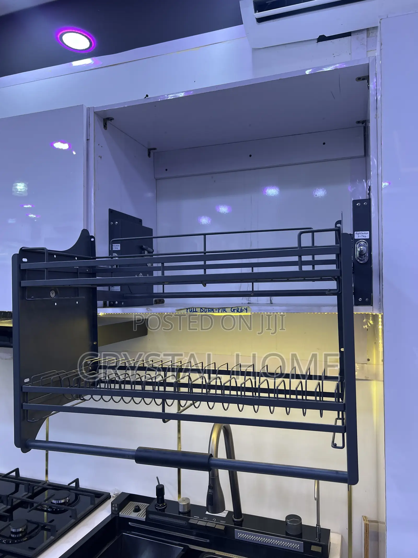80cm Pull Down Plate Rack