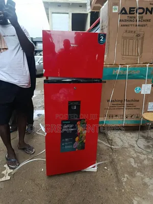 Brand New Hisense 205litter Double Door Refrigerator√dispenser√red√
