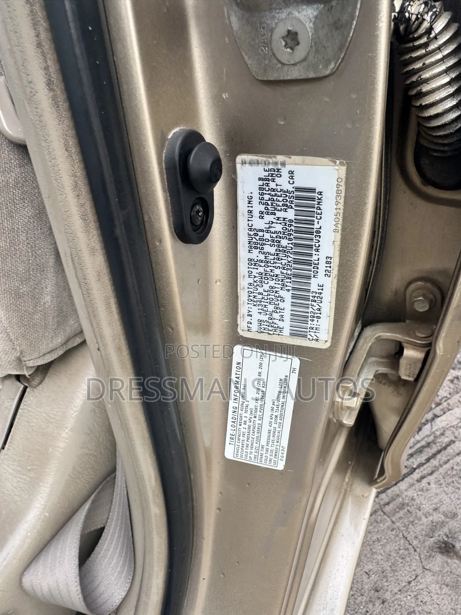 Toyota Camry 2004 Gold