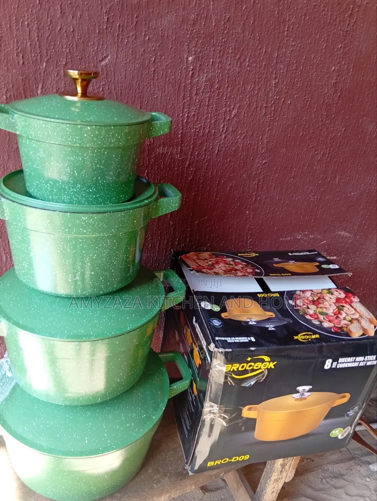 Diecast Nonsticky Cookware Sets Granite