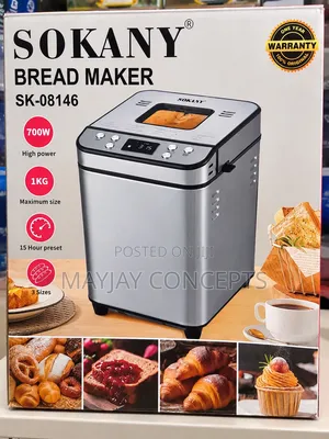 Sokany SK-08146 1kg Automatic Bread Maker 700W With 15-Hour Timer