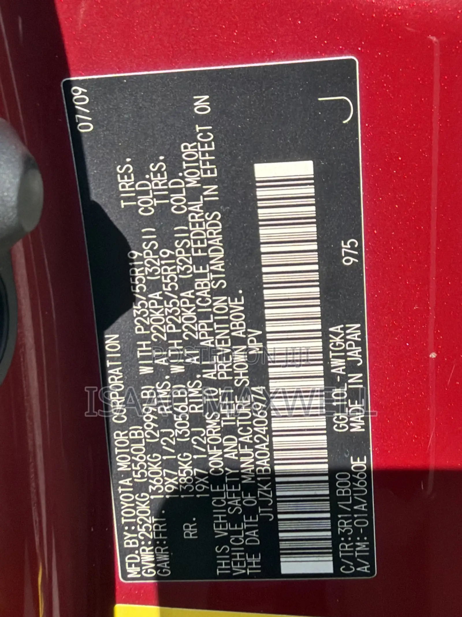Lexus RX 2010 Red