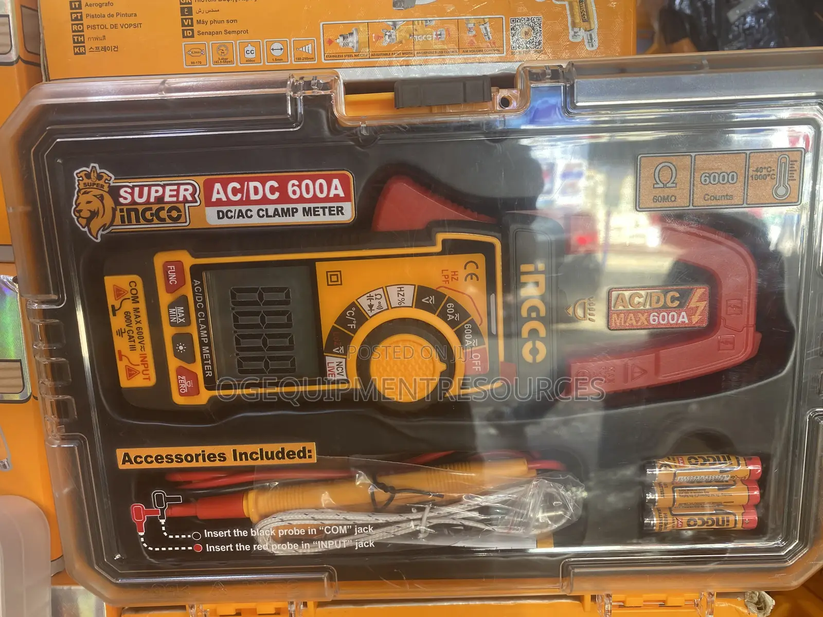 Ingco AC/DC 600A Digital Clamp Meter