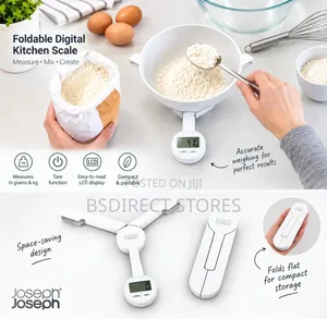 Joseph Joseph Triscale Compact Folding Digital Scale, White