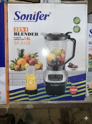 Sonifer SFW 2-in-1 Blender/Processor With 1.8L Plastic Cup