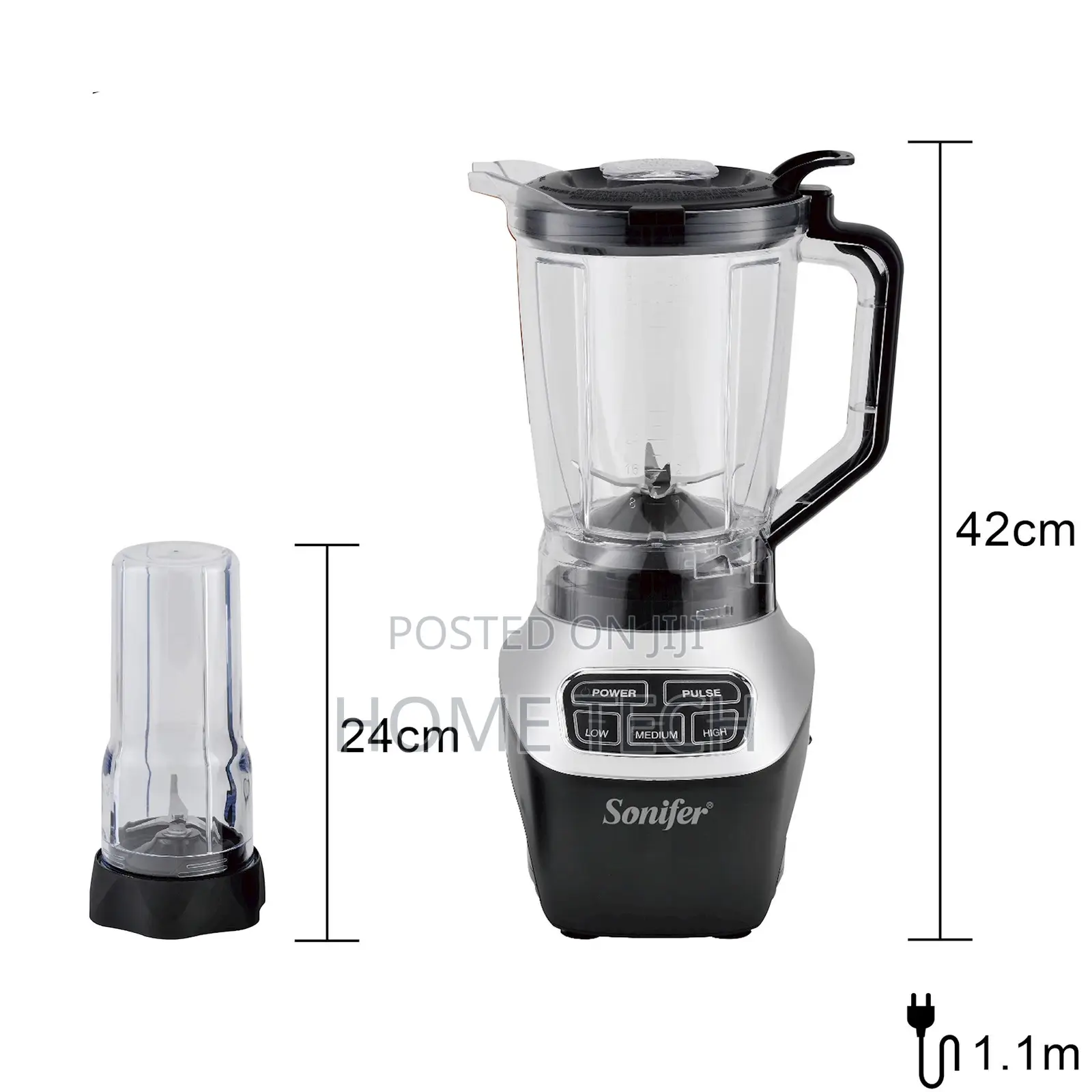 Sonifer SFW 2-in-1 Blender/Processor With 1.8L Plastic Cup