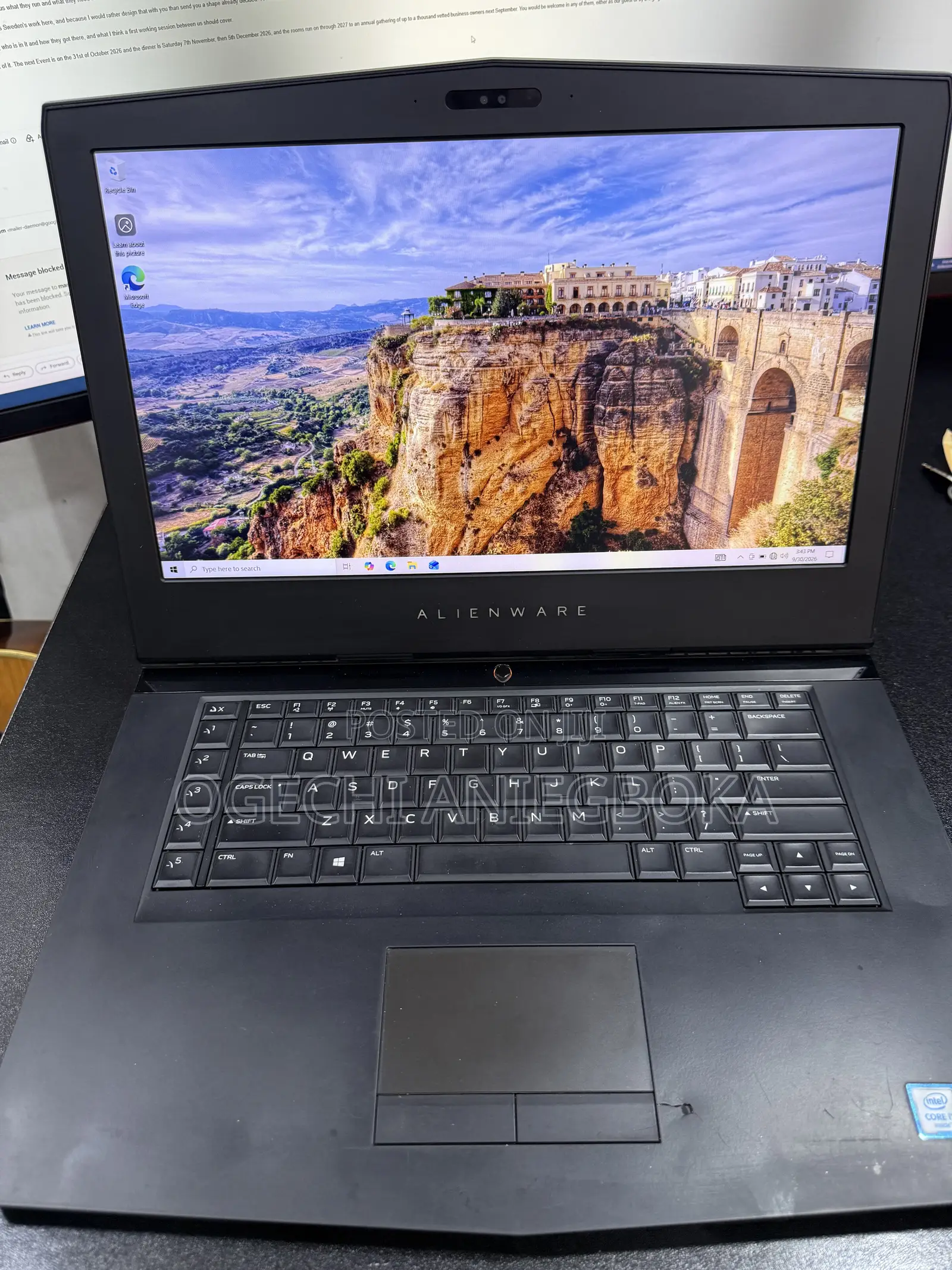 Laptop Alienware M15 r3 32GB Intel Core i7 HDD+SSD 1T