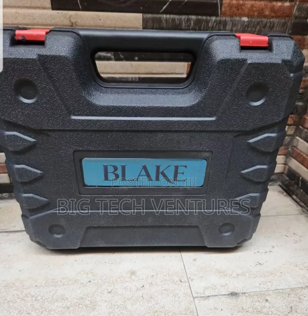 21V Cordless Drill and Driver Kit Labeled "BLAKE" in a Molded Plastic