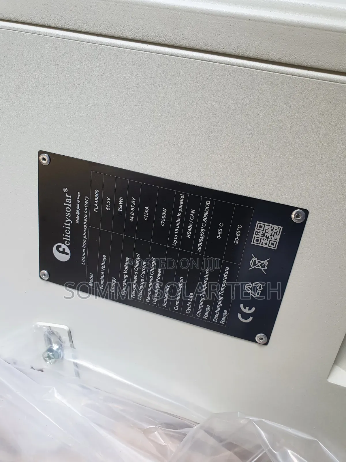 Felicity Lithium Ion Battery 15kwh 51.2v