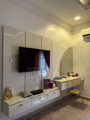 TV Console, Mirror, Drawer and Chair