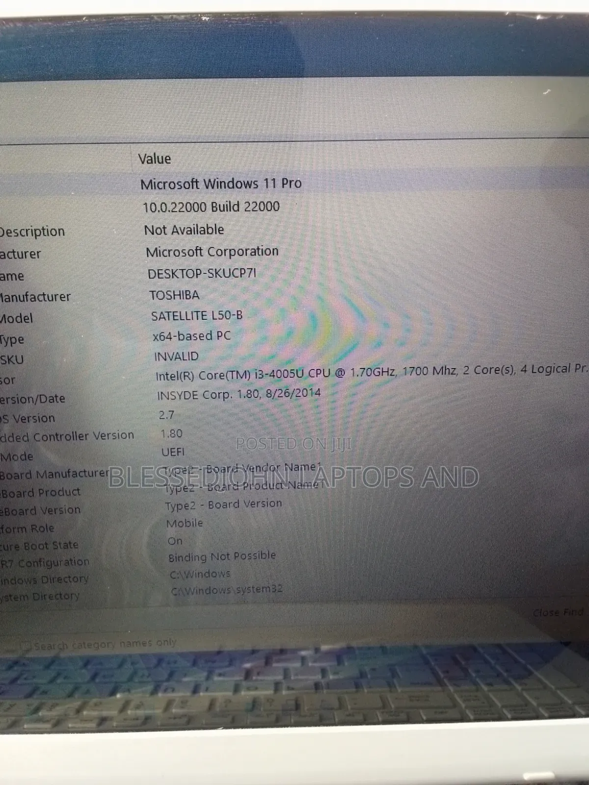 Laptop Toshiba Satellite L50 8GB Intel Core i3 HDD 350GB
