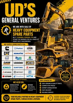 Sales of Caterpillar Spare Parts and Other Earth Moving Machinery Spar