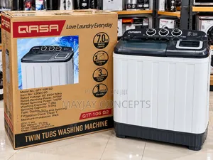 QASA 7KG Twin Tub Washing Machine With 5KG Spin Dryer–370watts Low Con