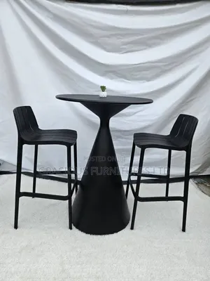 Original Plastic Bar Table( Metal Top) With 2 High Barstool