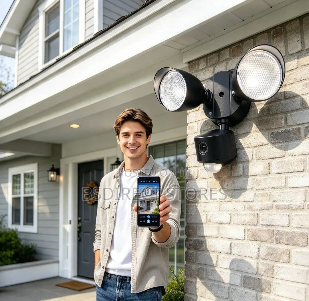 Lutec LED Security PIR Sensor Floodlight and HD Wifi Camera