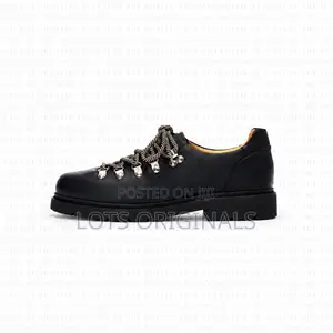 Black Smooth Leather Derby Shoes | LOTS