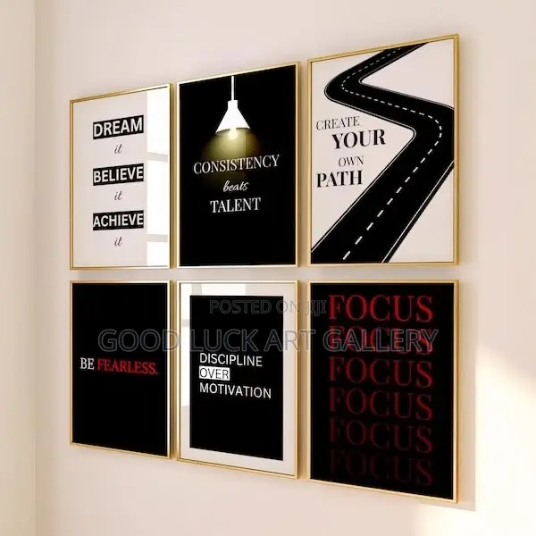 Set of Six Positive Art