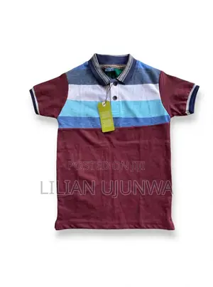 Boys Quality Polo Top Olive/Navy - Age 5/6 7/8yrs