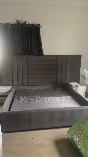 Clean Velvet Upholstered Bed Frame Mouka Foam(6x6 / King Size)