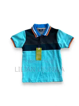 Boys Polo Top Age 2/3 3/4yrs - Turquoise Blue - Quality