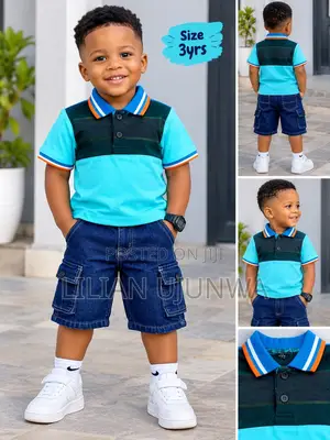 Boys Polo Top Age 2/3 3/4yrs - Turquoise Blue - Quality