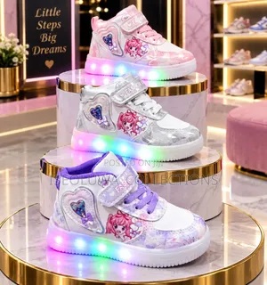 Kids’ LED Light-Up Cartoon High-Top Sneakers