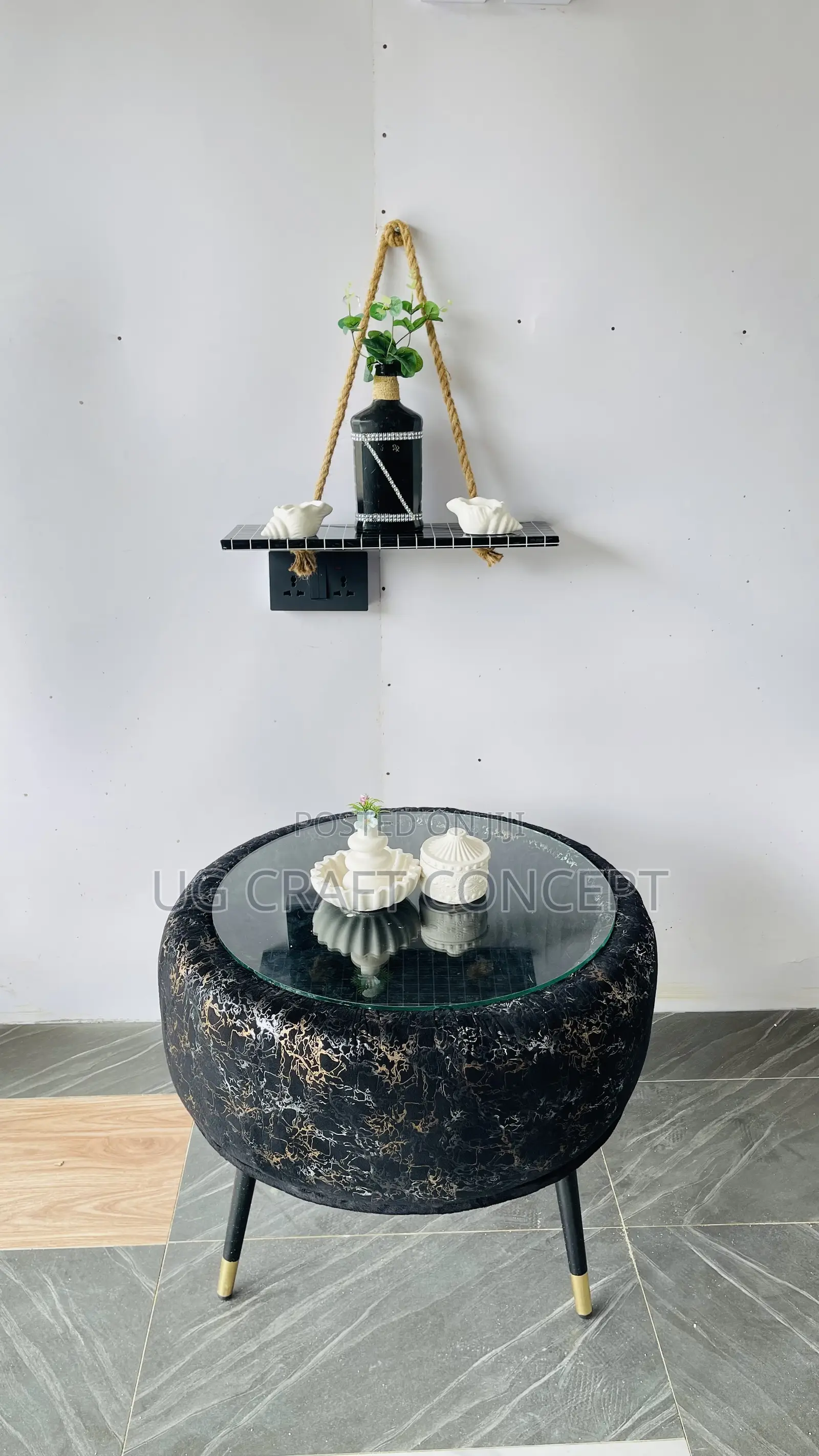 Black and Gold Center Coffee Table