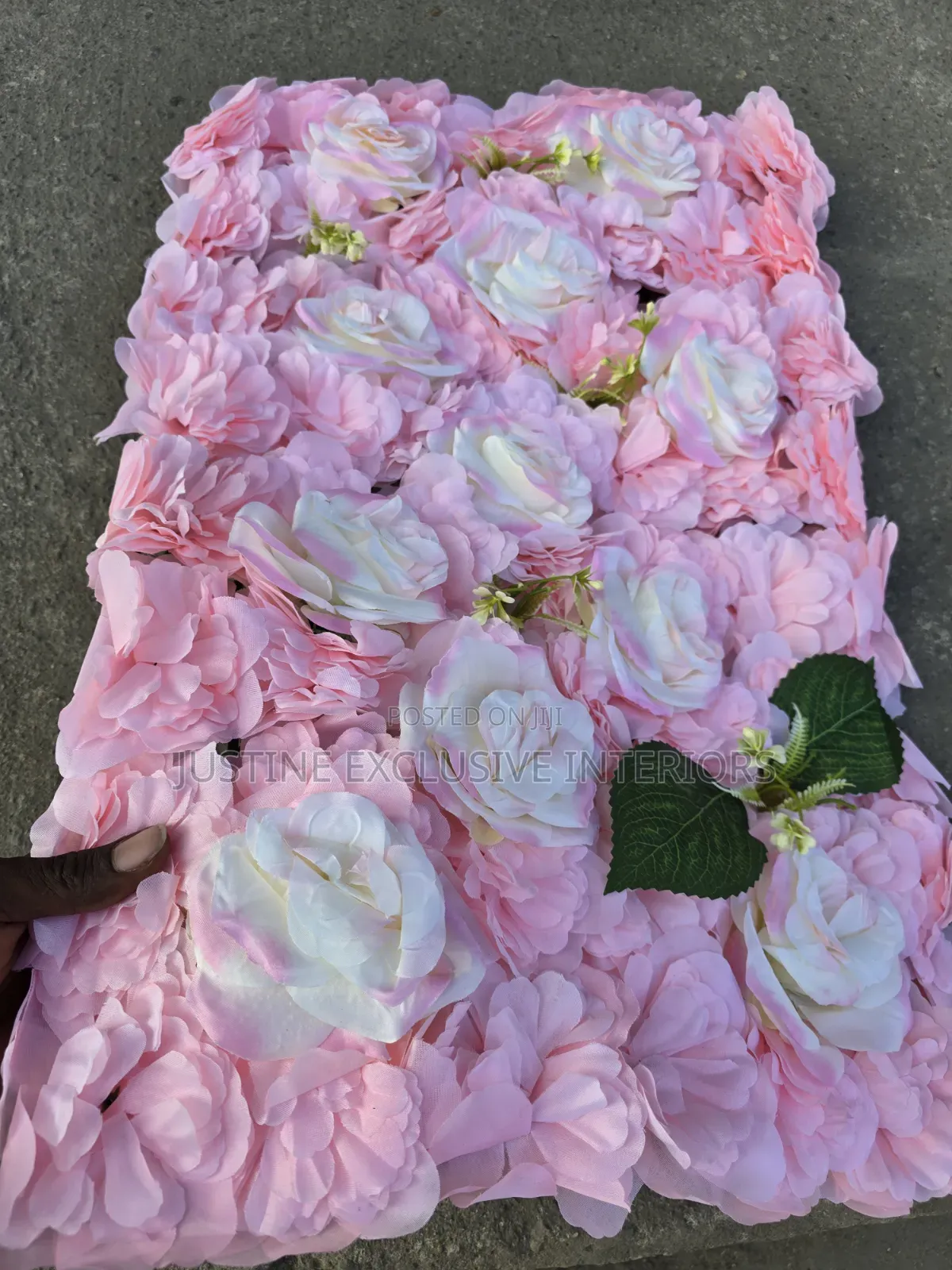 Pink Rose Flower Mat