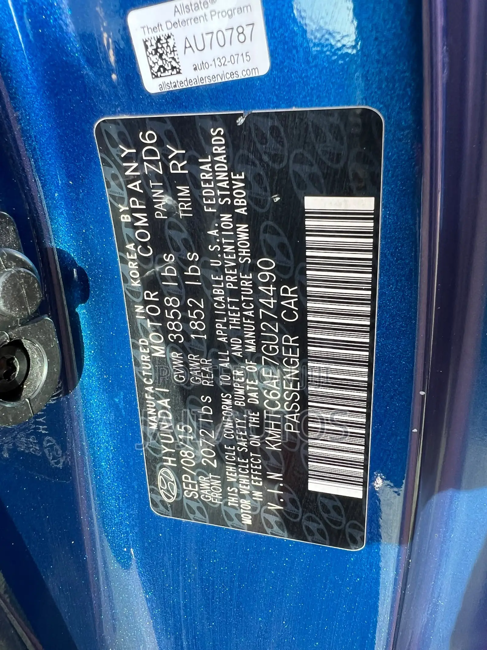 Hyundai Veloster Turbo 2016 Blue