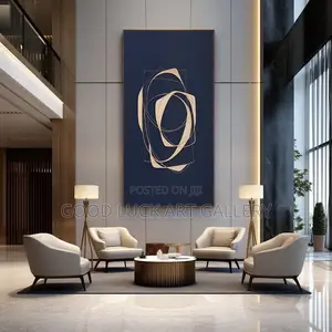 Navy and Gold Wall Art