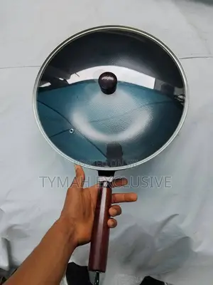34cm Nonstick Wok Deep Frypan With Glass Cover(no Carton)