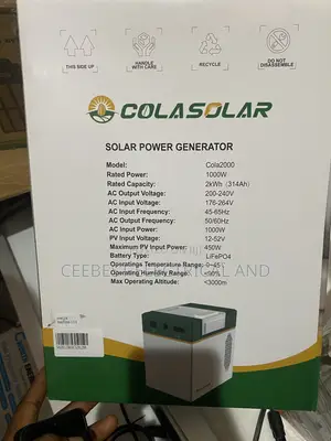 2000w of Cola Solar Generator Available