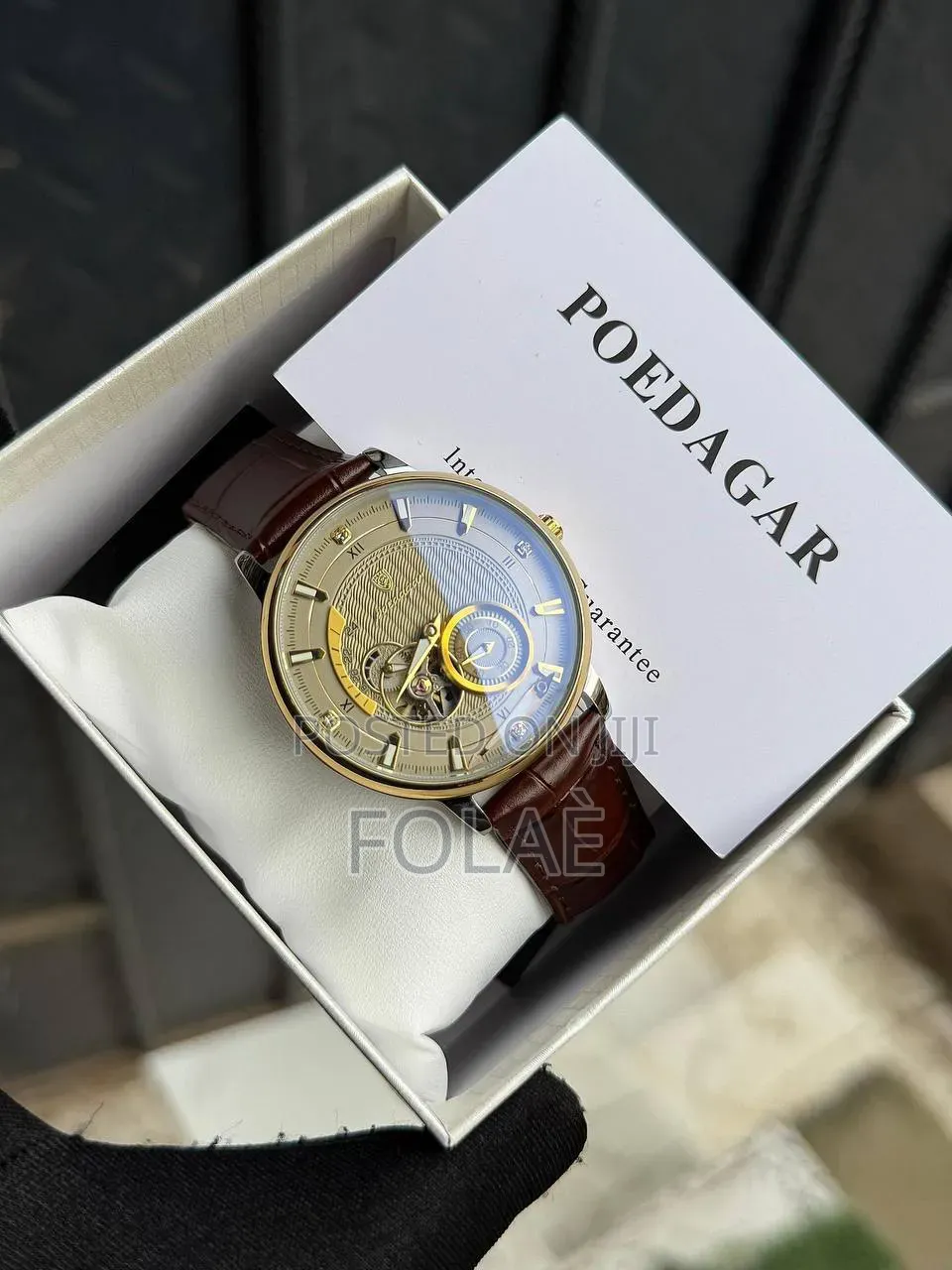Automatic Poadagar Leather Watch