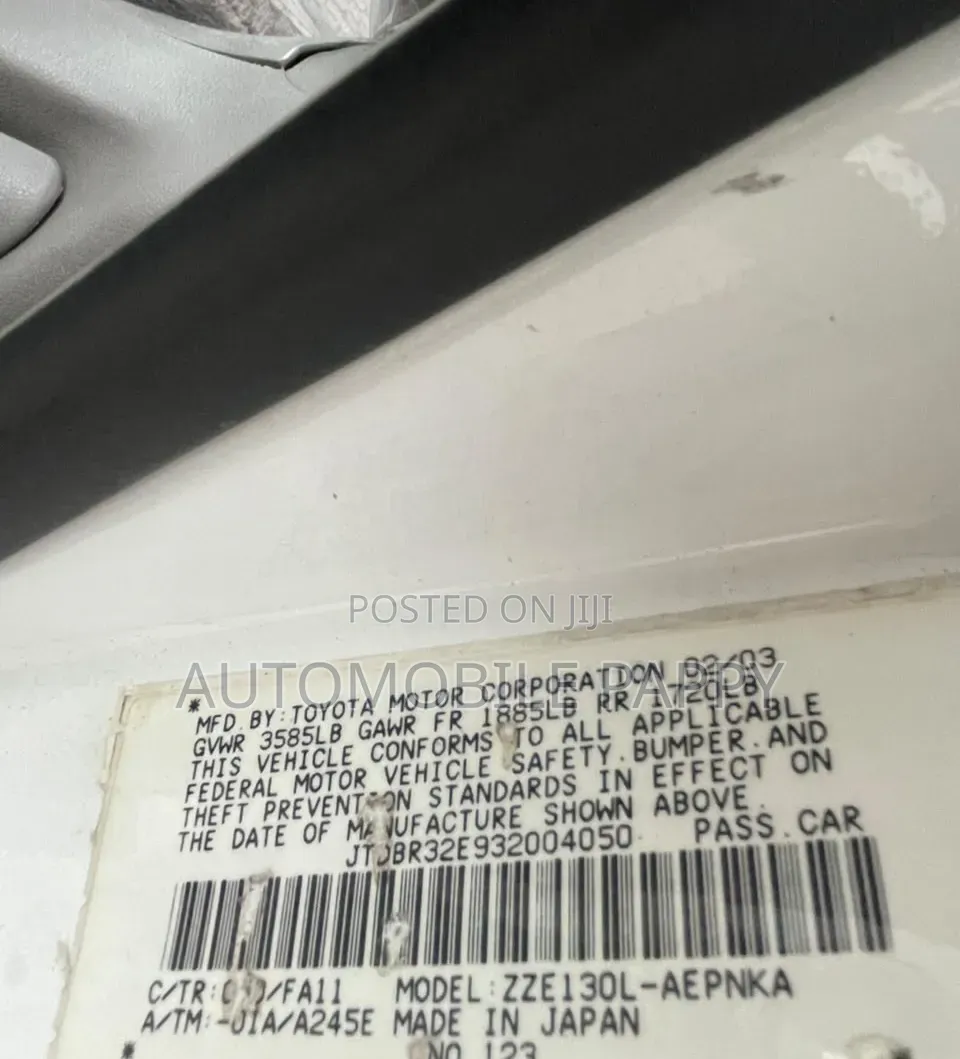 Toyota Corolla 2003 White