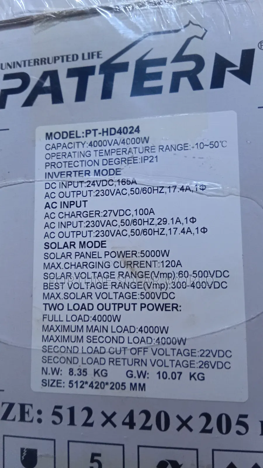 4kva 24v Pattern Hybrid Solar Inverter