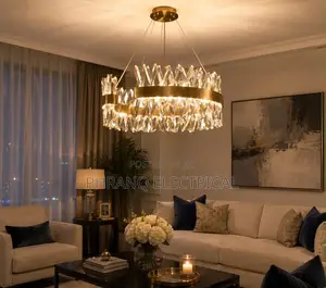 Modern Crystal Chandelier Led Light Luxury C Shape Hanging Light