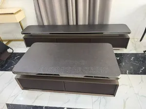 Centre Table and TV Stand (Brown White)