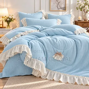 Rosy Dream Lace Bedding Set Size: Bedsheet, Duvet Cover,2Pillow Case