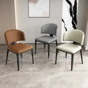 Modern Upholstered Dining Chairs Featuring a Curved