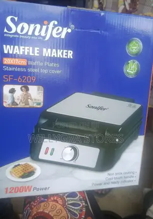 Sonifer Waffle Maker 1200 Watt Silver Black