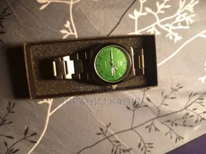 Men's Green Dial Day-Date Watch - PRX Style - Black Stainless Steel