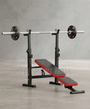 Supermax Pro Adjustable Weight Bench With Barbell Rack