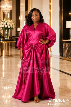 Drapped Bubu Gown With Inner Belt