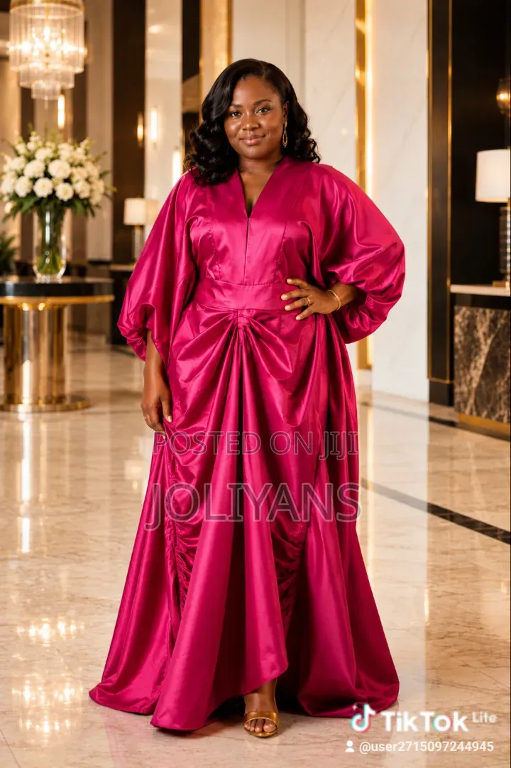 Drapped Bubu Gown With Inner Belt
