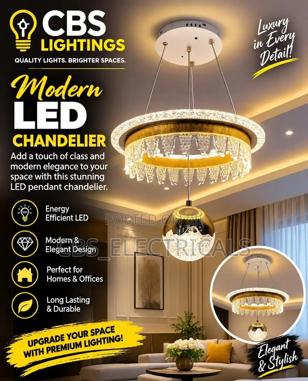 Led Modern Chandelier