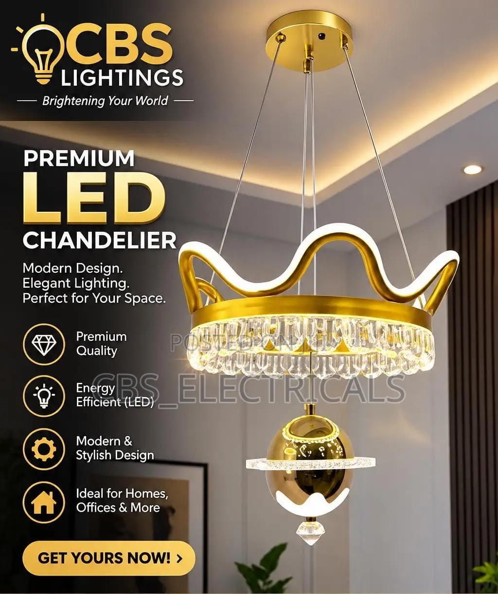 Modern Led Crown Chandelier