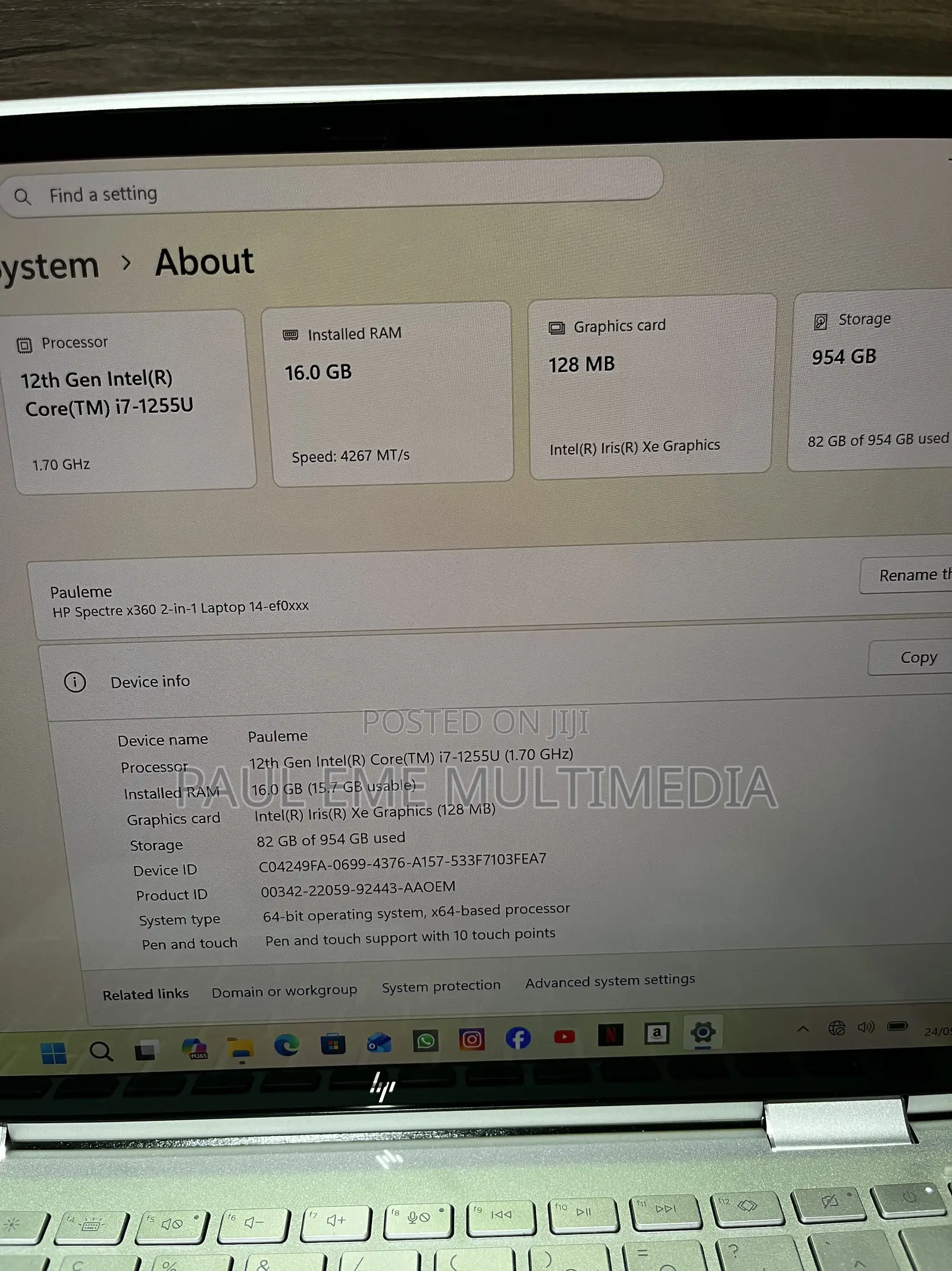 Laptop HP Spectre 14 16GB Intel Core i7 SSD 1T