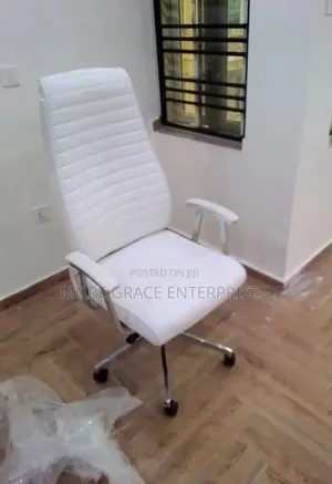 Adjustable White Office Chair