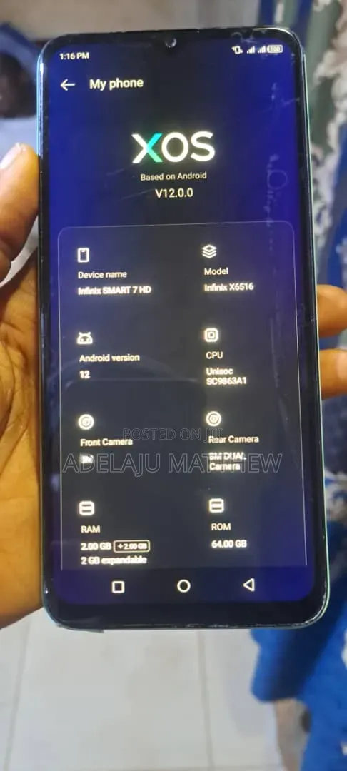 Infinix Smart 7 HD 64 GB Blue