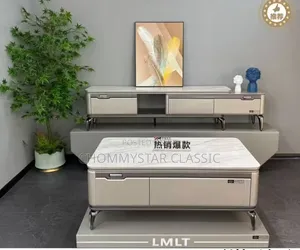 Centre Table and TV Stand (Cream and Black Colour)